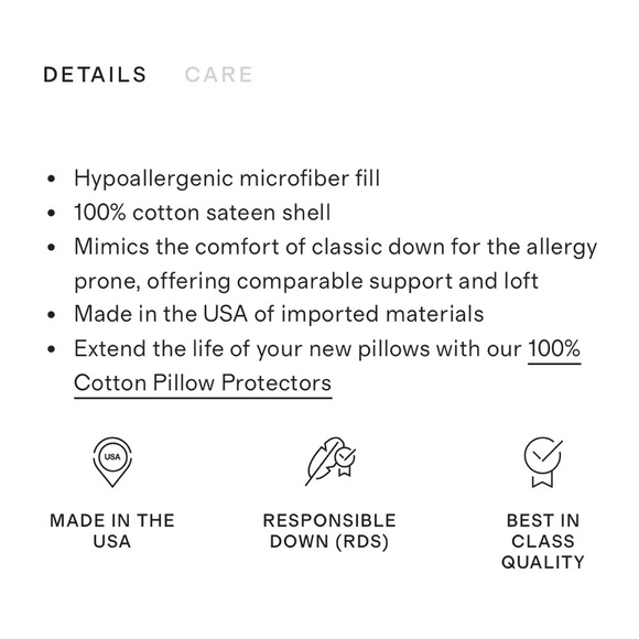 QUINCE Premium Down Alternative Pillow Soft Standard 4021 - Picture 2 of 13